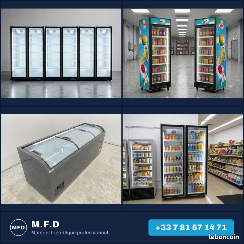 Frigo vitrine à boissons 1 porte - 2 portes vitrées - LED - 500 L et 1000 L - matériel professionnel CHR (image 4)