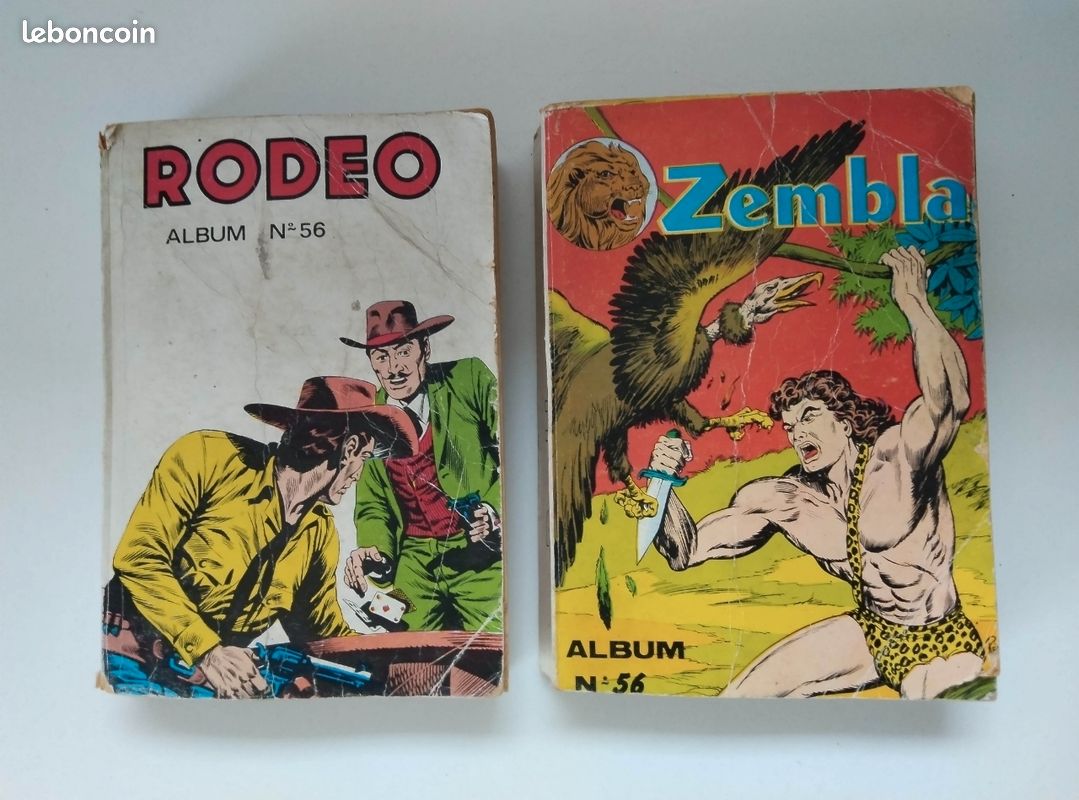 Lot 2 anciens livres 1976 : Rodeo et Zembla album N°56 (image 1)