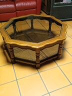 Vend table basse ronde vitré (image 1)