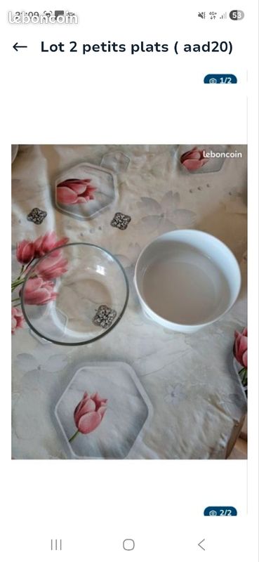 Lot 2 petits plats ( aad20) (image 3)