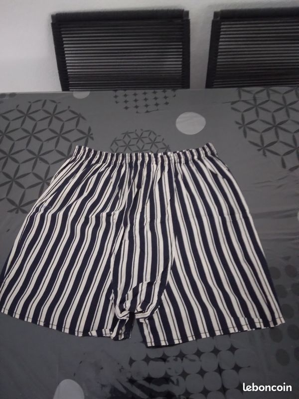 Caleçon homme t s neuf raye blanc et noir (image 2)
