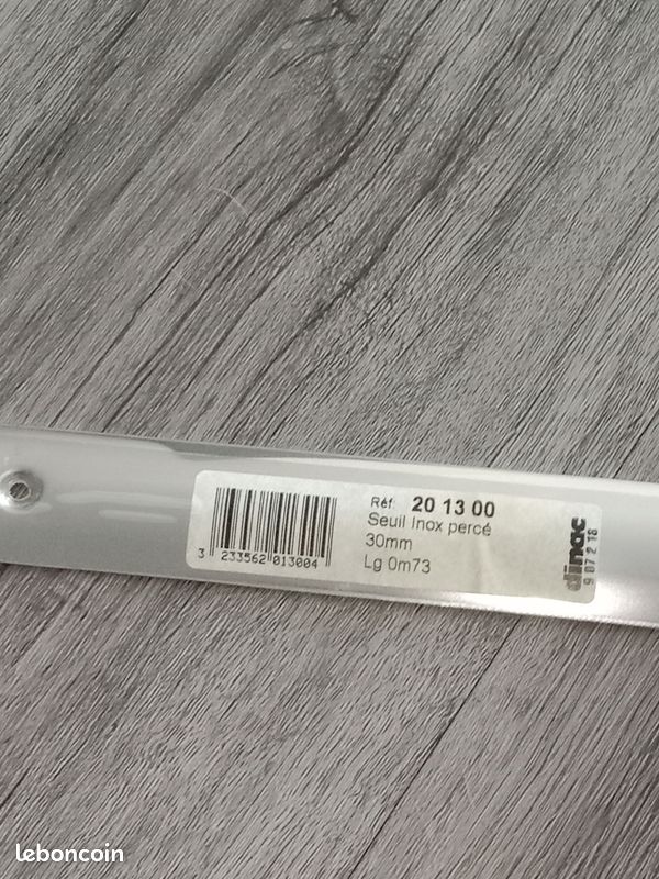 Barre de seuil inox à viser (image 2)