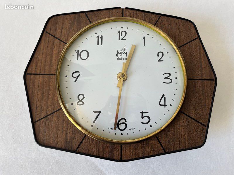 Pendule vintage en formica Japy (image 1)