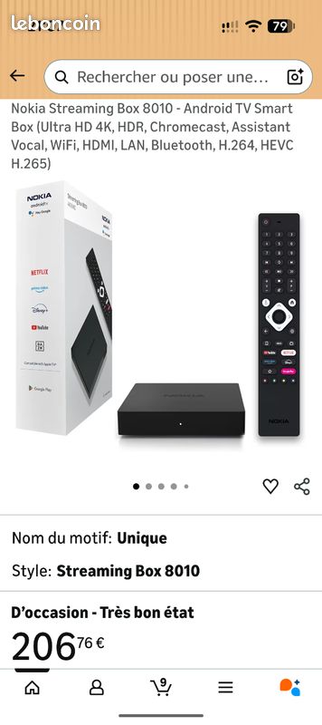 Box Android tv Nokia 4K (image 1)