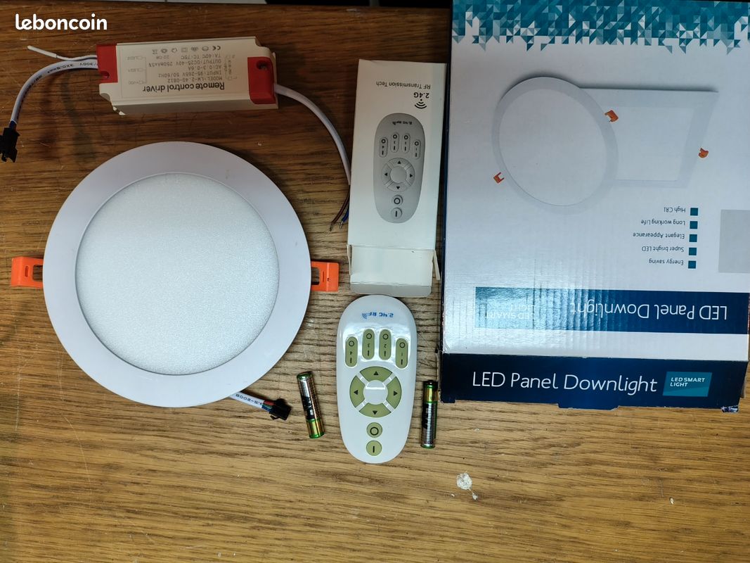 Spot downlight 12 w 170mm dimmable + télécommande (image 1)