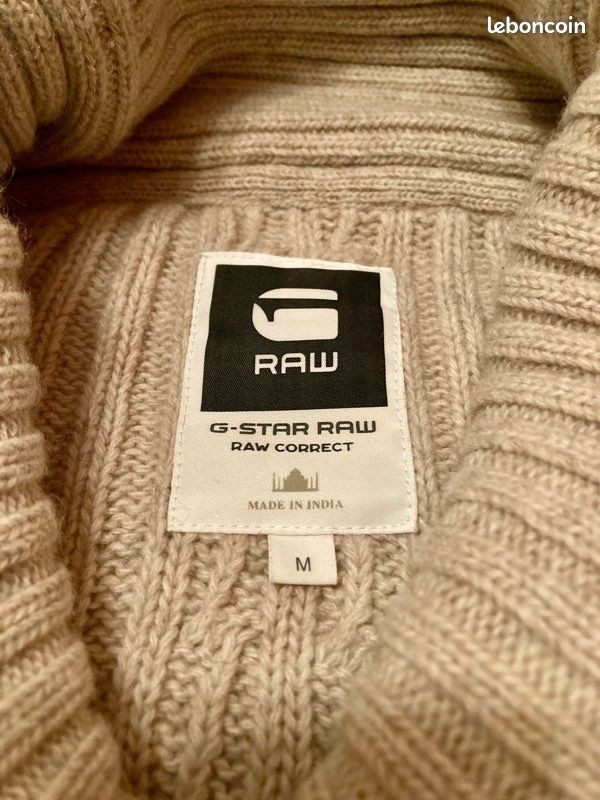 Pull Homme G-Star Raw - Taille S Bleu Mazarine/noir - 100% Coton Neuf Avec étiquettes