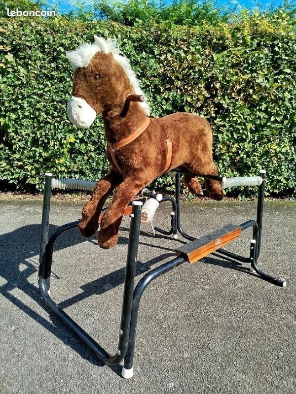 Selle Poney Vintage En Cuir - Ancienne, Pour Cheval à Bascule Enfant - 7,5" X 9,5" - UK