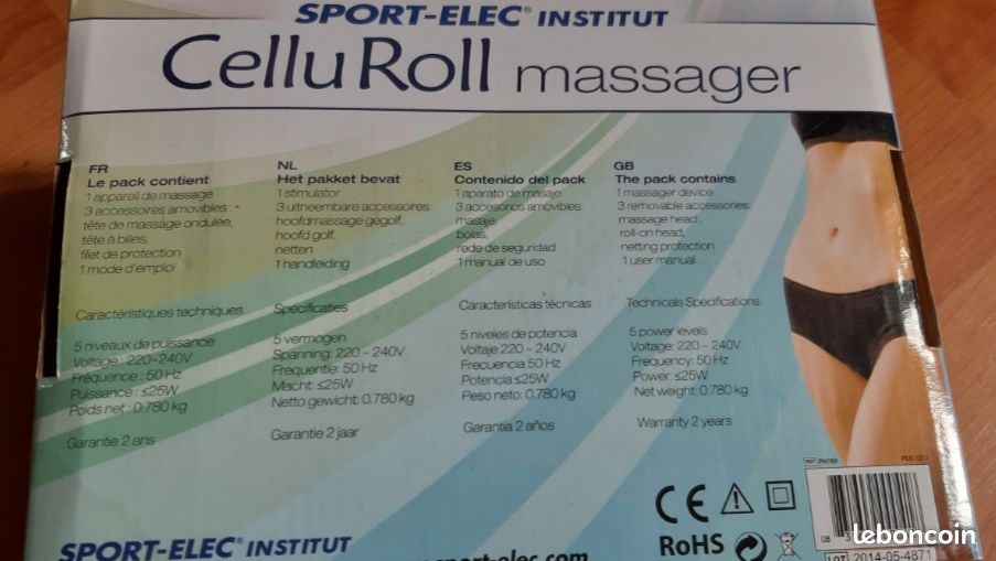 Cellu Roll de sport élcellul roll de sport élec
Appareil de massage pour la cellulite, pour tout le corps (image 2)