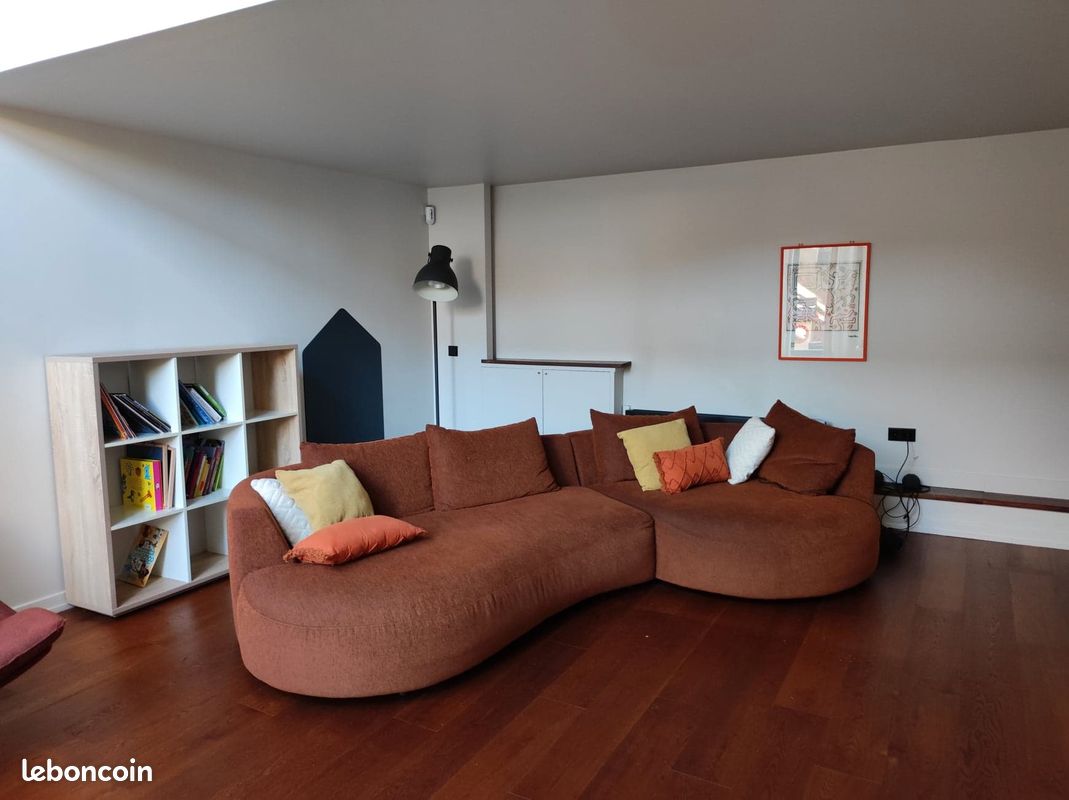 Canapé Xxl moderne angle moutarde (image 1)