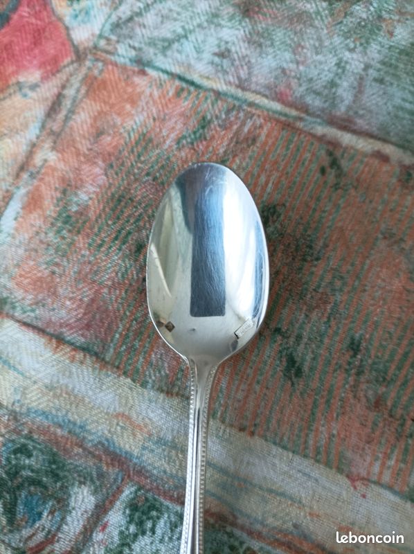 Cuillère à espresso en métal argenté Jardin d'Eden