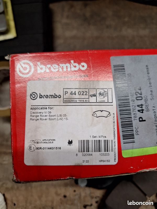 Plastique de frein AV Brembo P44022 land rover (image 3)