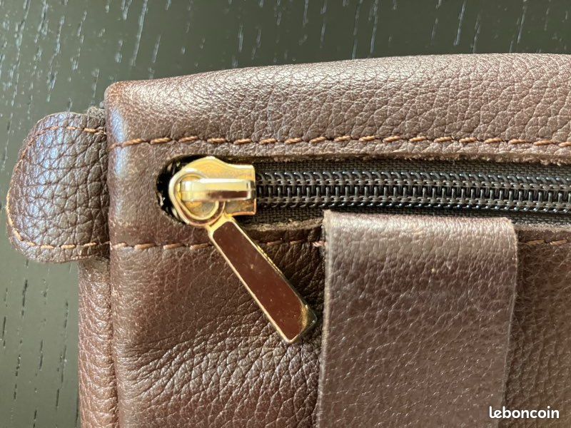 Pochette cuir LONGCHAMP café (image 4)