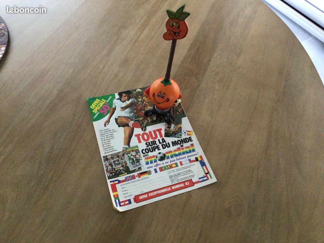 Porte-stylo Vintage Naranjito, Mascotte Coupe Du Monde Espagne 1982