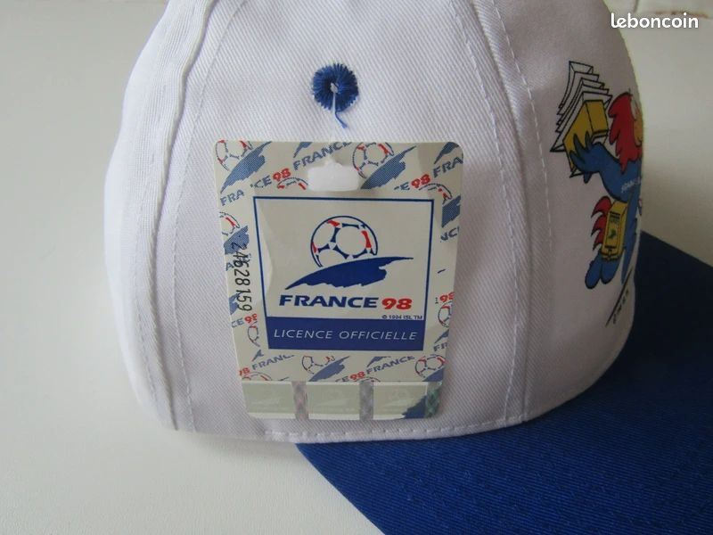 Casquette de Football Équipe de France FFF 1998 Coupe du Monde France 98 Vintage 90's - Accessoires & Bagagerie