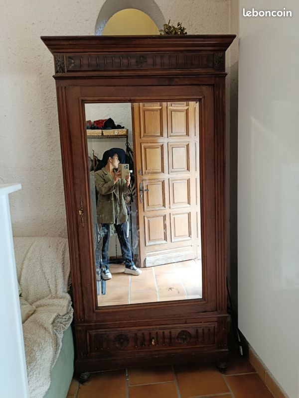 Armoire à étagère avec miroir (image 1)
