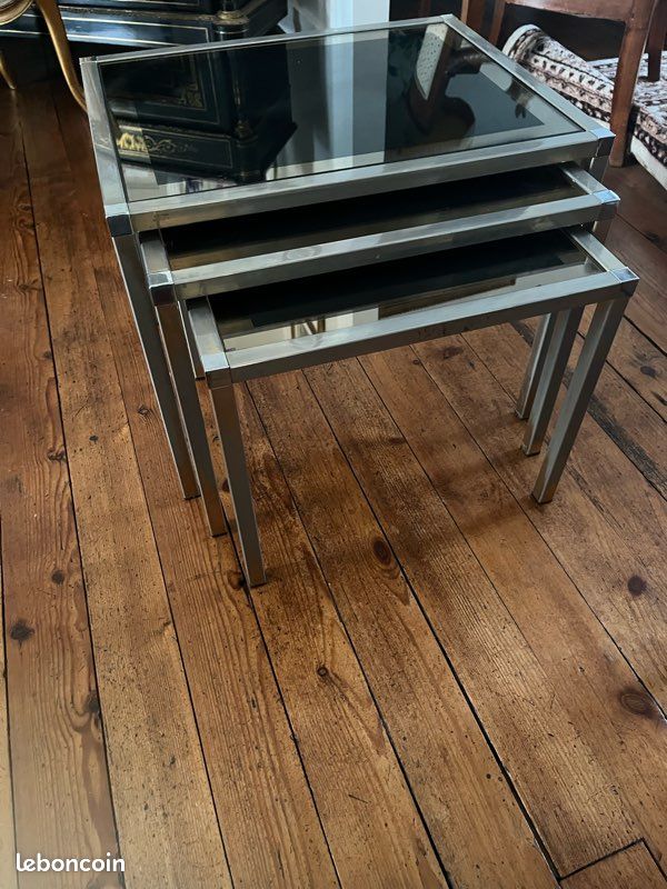 🚨table gigogne en verre style rétro (image 6)