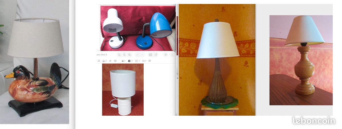 Toute une foule d’objets de décorations & autres pour votre intérieur : cafetière Senséo, tableaux, lampes à poser, coffret de rangement, compositions florales, housses voiture, nappes, assiettes, etc (image 3)