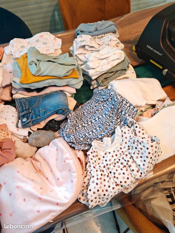 Lot De 3 Vêtements Bébé Fille 3 Mois - Marque Kiabi - Coton - Multicouleur - Très Bon état Occasion