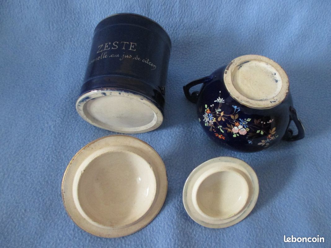 OnePine 260ml Céramique Sucrier Rond Seasoning Containers Pot à épices Sel Spice Jar Condiments boîte avec Cuillère et Couverture de Bambou