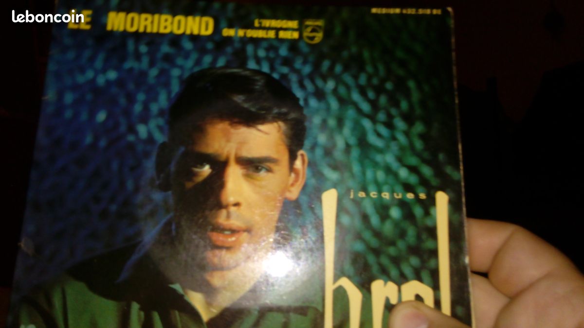 45t vinyle ORIGINAL JACQUES BREL le moribond 1961 (image 1)