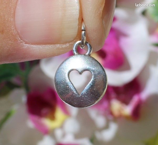 Pendentif Coeur En Argent 925 - Petit Modèle, Occasion, Sans Marque