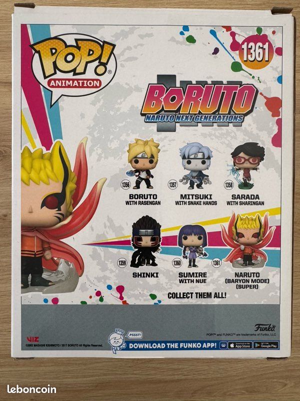 Figurine Funko Pop Naruto (Baryon Mode) 1361 Boruto (image 2)
