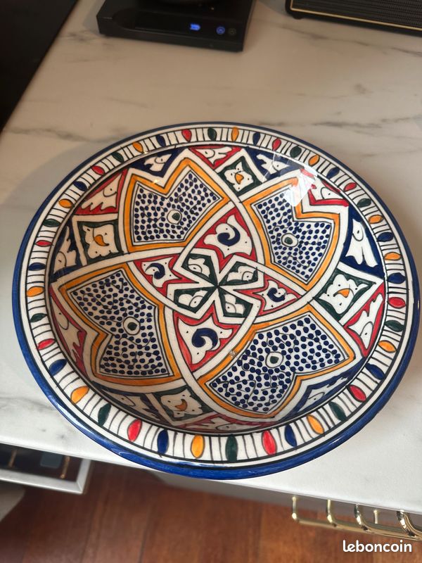 Lot de 3 grandes assiettes marocainnes en céramique (image 1)