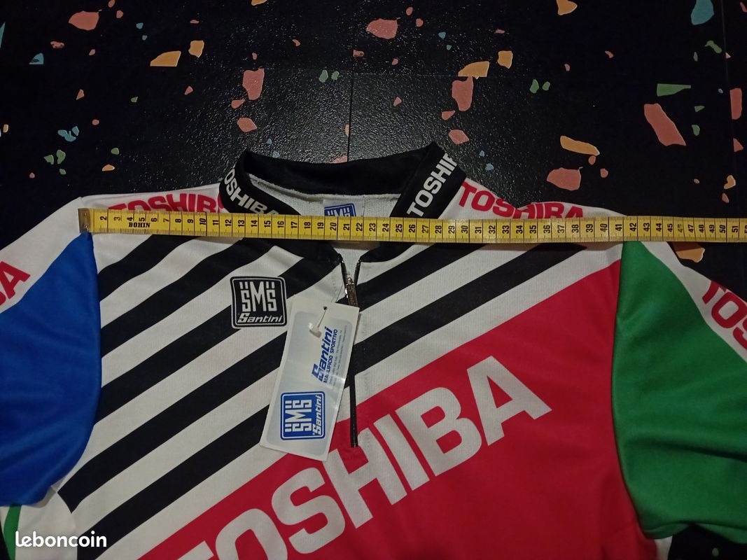 Maillot Cycliste Vintage Santini – Tour 1991 – Toshiba – Taille XXXL – Collection