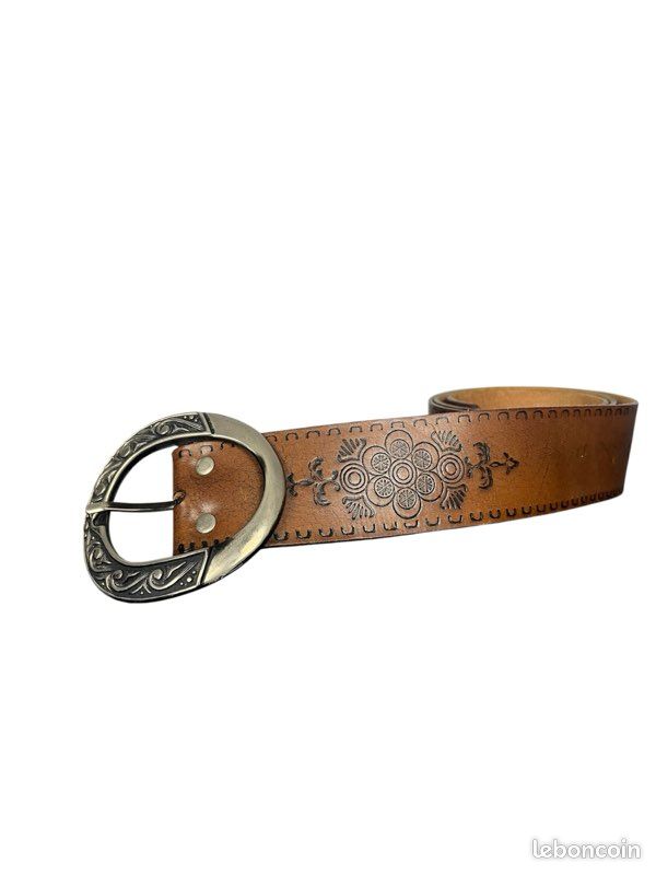 Ceinture En Cuir Vintage GAP Marron – Taille M Pour Jeunesse, Fabriquée Aux USA