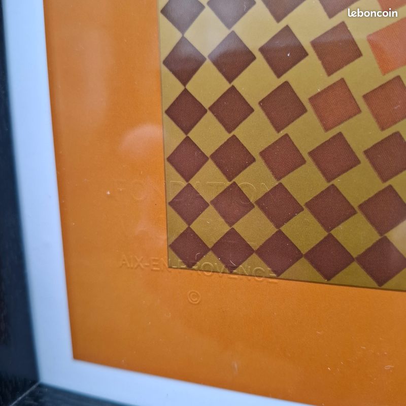 Héliogravure de Victor Vasarely Art Optique XXème (image 3)