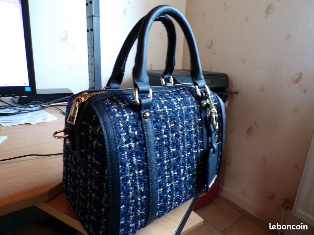 SAC A MAIN GEOX bleu marine/doré (image 2)