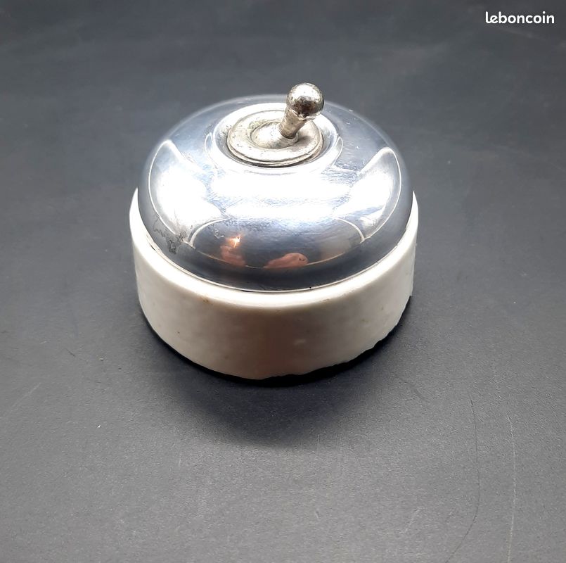 Ancien Interrupteur En Porcelaine Type Tourniquet - Générique - Occasion