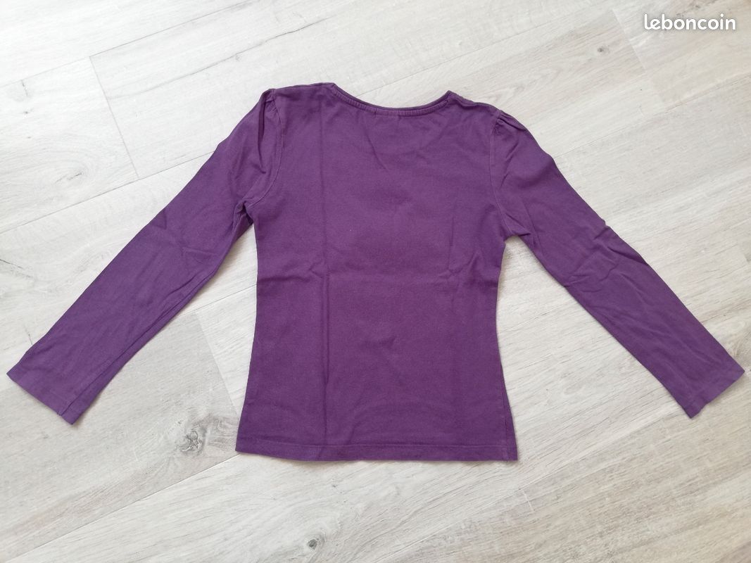 T-shirt à manches longues pour femmes à rayures roses et violettes, costume à rayures graphiques et esthétique à col rond pour femmes - France T-shirt à manches longues pour femmes à rayures roses et violettes, costume à rayures graphiques et esthétique à col rond pour femmes - France