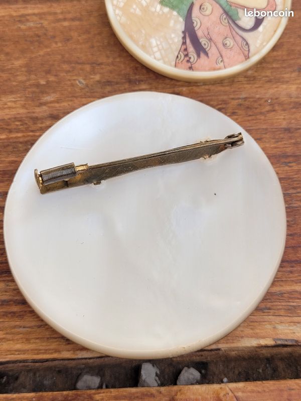 Broche Vintage Lea Stein En Rhodoïd - Théière, Occasion Très Bon état