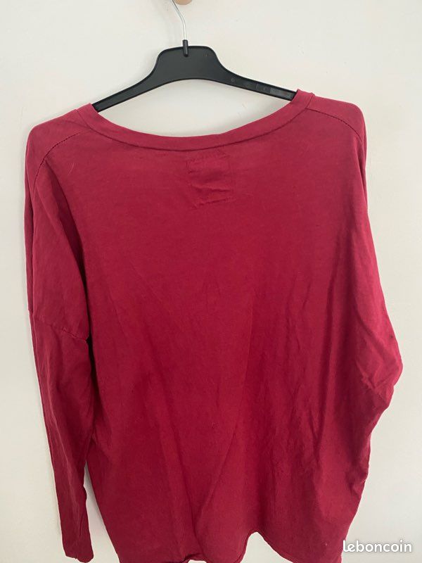 T-shirt April vintage bordeaux neuf (image 2)