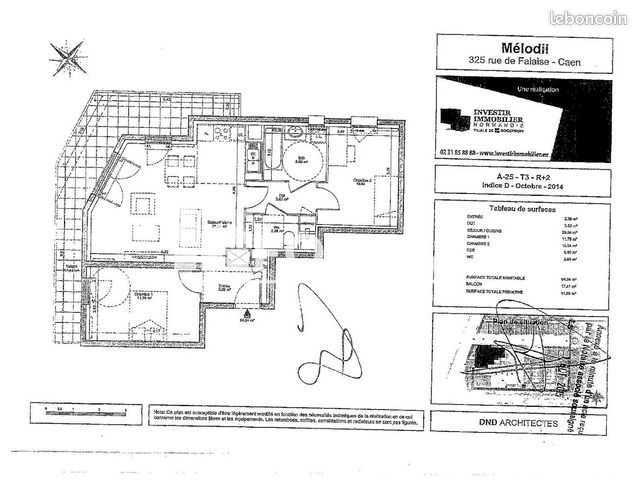 Appartement 3 pièces 64 m² · à Caen · 64 m² · 701 €