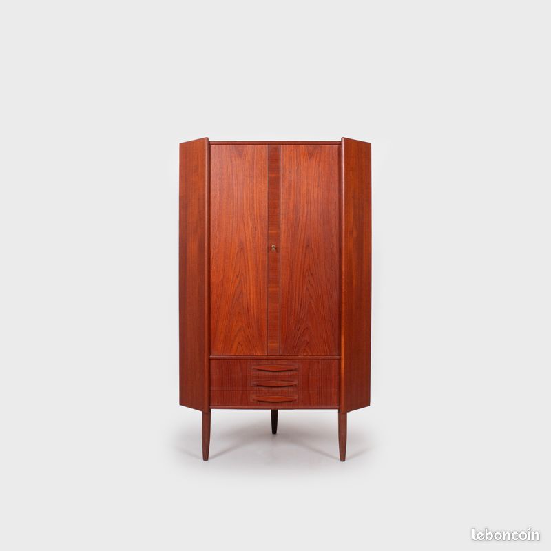 Meuble d'angle scandinave en teck par Omann Jun. - 1960 (image 1)