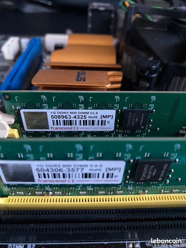 Lot Carte Mère ASUS P5QL/EPU + CPU Intel E7400 2,8 GHz + 4 Go DDR2 – Occasion