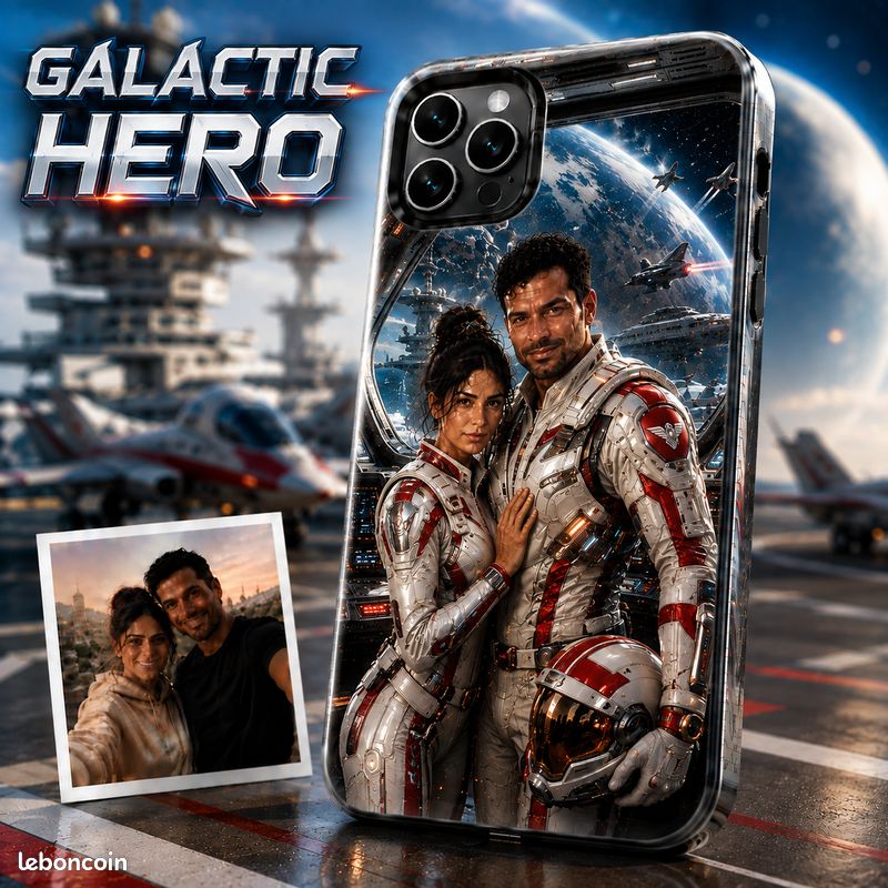 Coque de téléphone personnalisée depuis votre photo – CoupleChevalier & Princesse Fantasy (image 17)