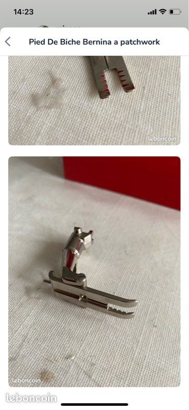 Pied de biche Boutonniere pour machine à coudre bernina (image 2)