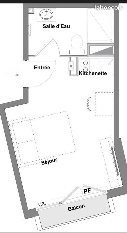 Appartement 1 pièce 22 m² · à Marseille · 22 m² · 750 €