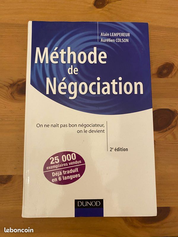 Livre « Méthode de négociation » / 269 pages / Dunod (image 1)