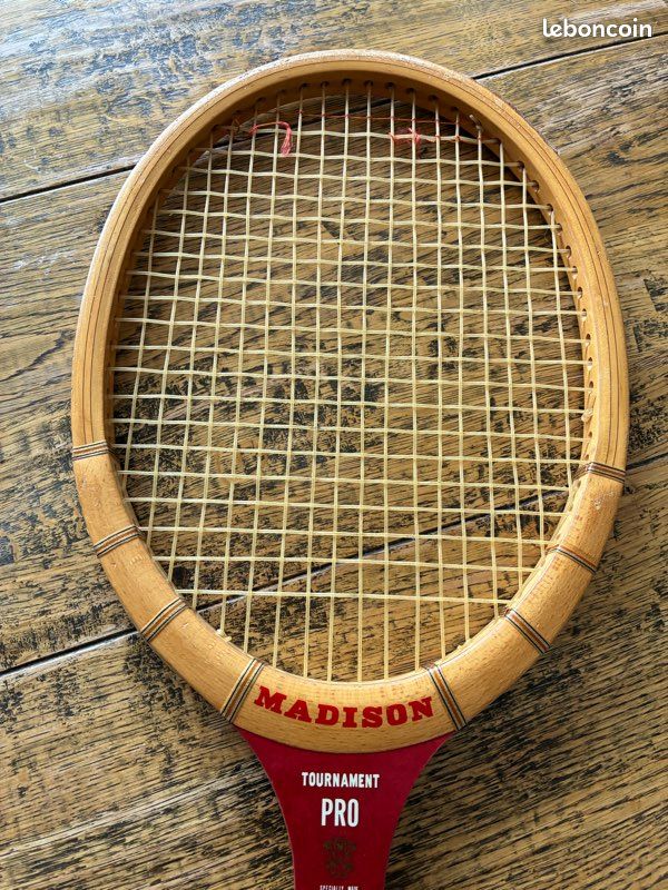 Raquette De Tennis Vintage MADISON Acier Chromé, Adulte, état D'usage