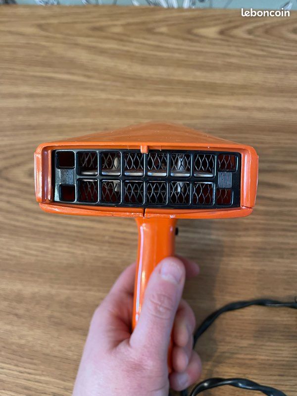Sèche-cheveux Vintage Moulinex 384 - Orange Années 60/70 - Testé Et Fonctionnel - Occasion