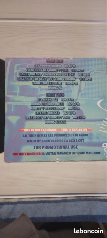 Vinyle rmx rnb par DJ ANTAR rmx MARIAH CAREY. AKON. 50 CENT. J LO. THE GAME .... (image 3)