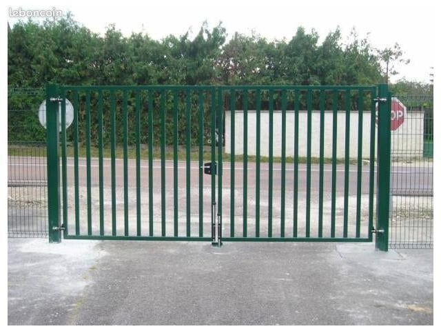 Portail barreaudé 3 x 1,20 m – Aluminium (image 4)