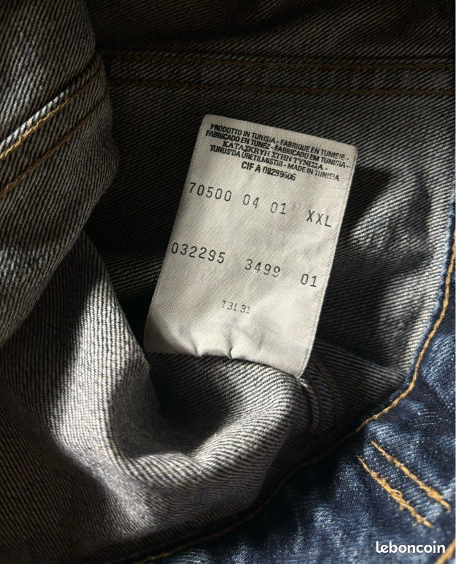 Veste en Jean Levis Vintage Taille XXL Femme 100% Coton bleu (image 8)