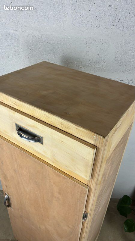 Bonnetière / armoire parisienne vintage en bois (image 9)