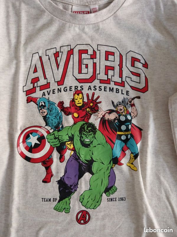 T-shirt manches longues beige Avengers 8 ans (image 2)