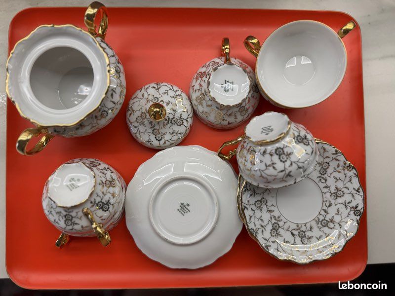 Service 6 tasses et sous-tasses café Seltmann Weiden Bavaria - Theresia (image 1)